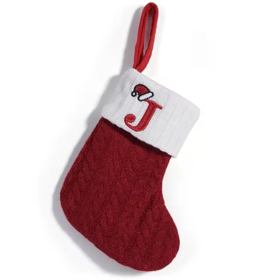 Knitted Alphabet Christmas Stockings – Letter Hanging Socks