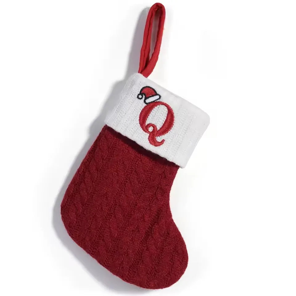 Knitted Alphabet Christmas Stockings – Letter Hanging Socks