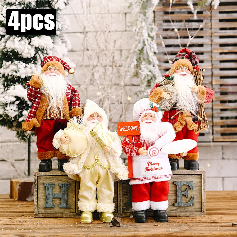 Santa Claus Plush Doll – Christmas Home Decoration