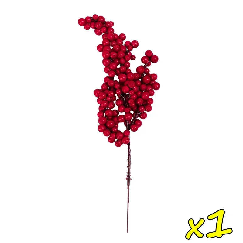 Red Holly Berry Stems – Christmas Artificial Berries