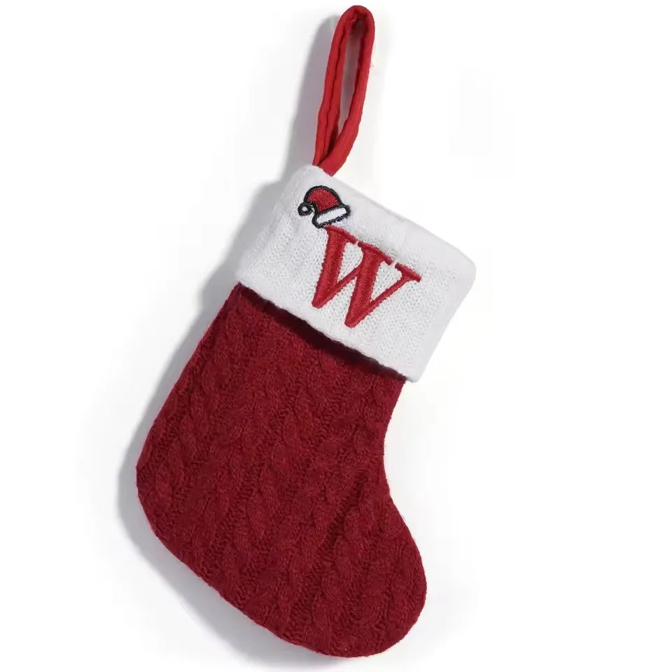 Knitted Alphabet Christmas Stockings – Letter Hanging Socks