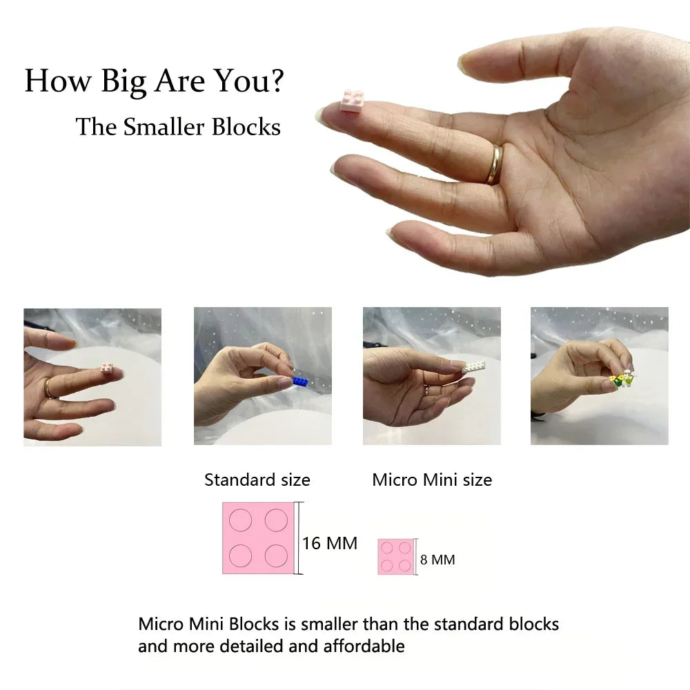 Christmas Micro Building Blocks Set – Mini Santa Claus, Reindeer, Snowman, Christmas Tree