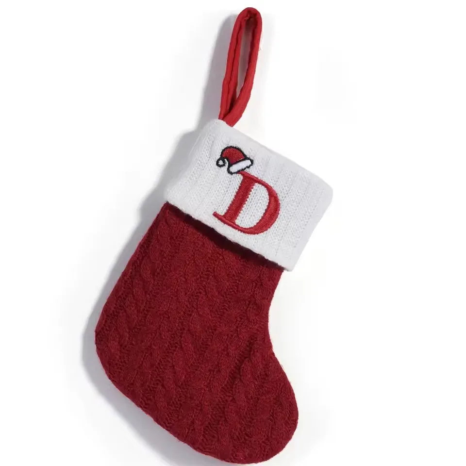 Knitted Alphabet Christmas Stockings – Letter Hanging Socks