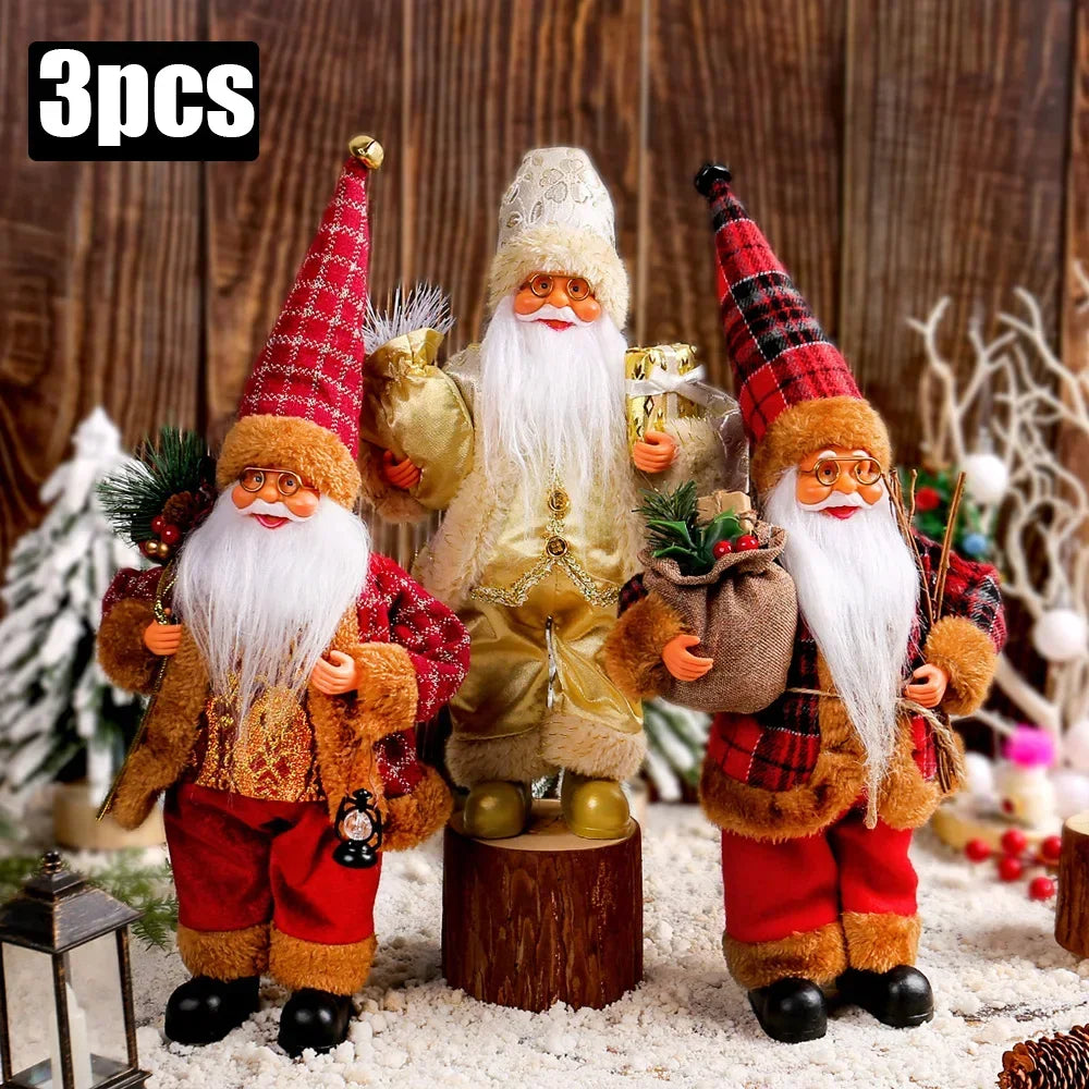 Santa Claus Plush Doll – Christmas Home Decoration