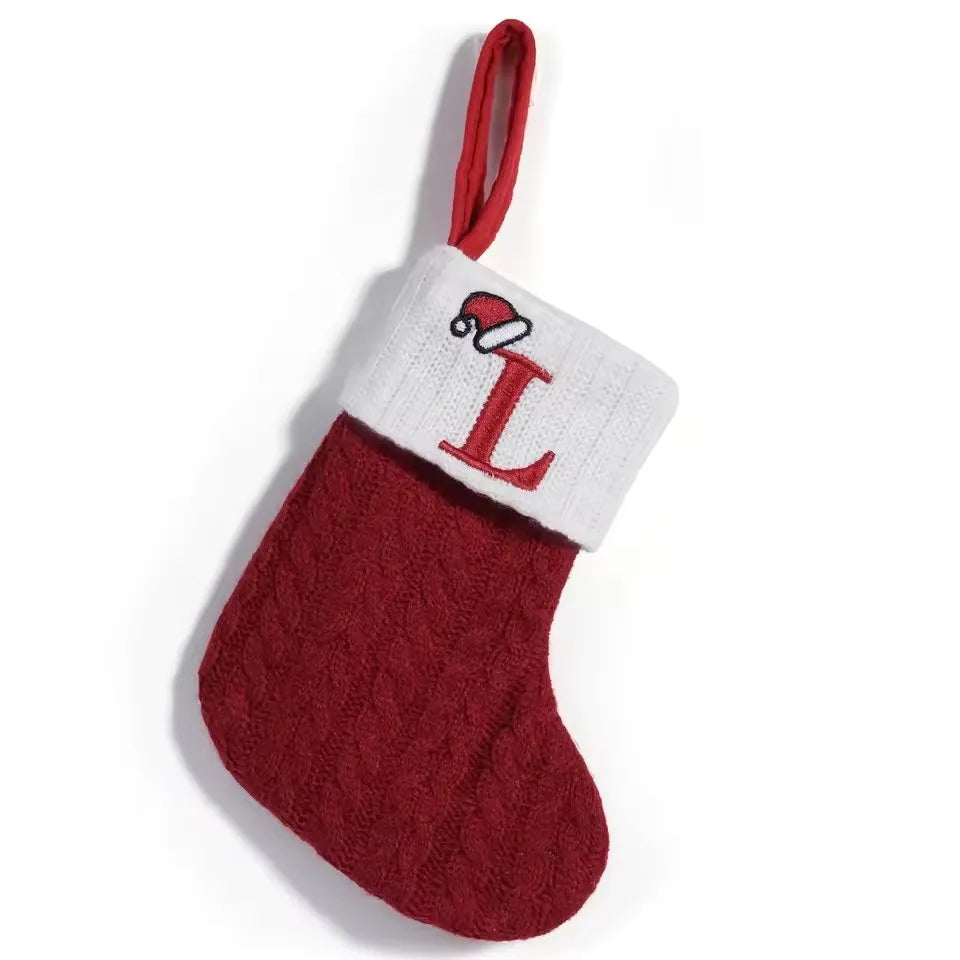 Knitted Alphabet Christmas Stockings – Letter Hanging Socks