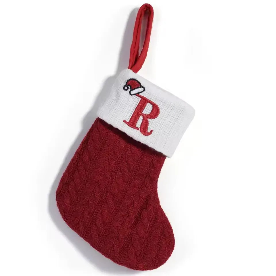 Knitted Alphabet Christmas Stockings – Letter Hanging Socks