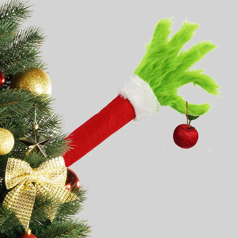 Green Grinch-Style Monster Arm Ornament – Christmas Tree Decoration Pendant
