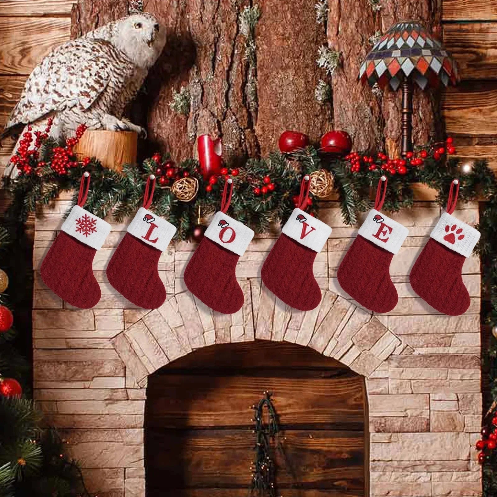 Knitted Alphabet Christmas Stockings – Letter Hanging Socks