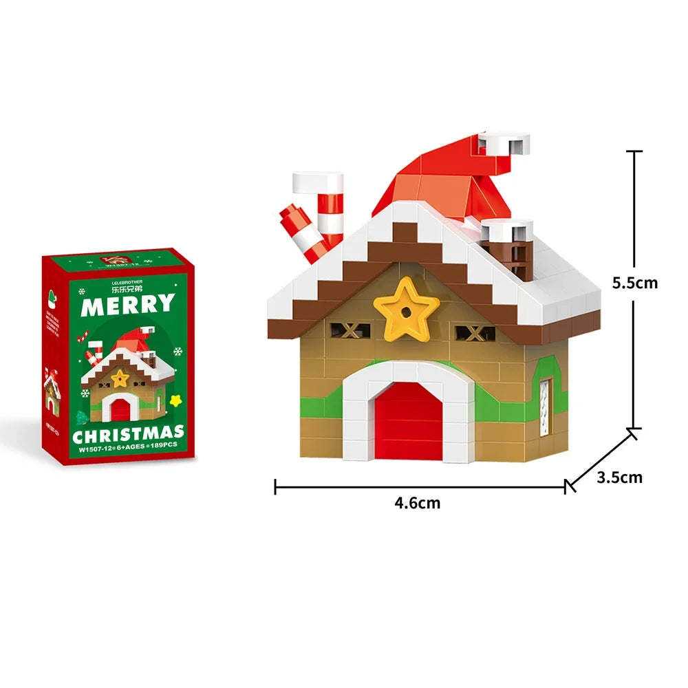 Christmas Micro Building Blocks Set – Mini Santa Claus, Reindeer, Snowman, Christmas Tree