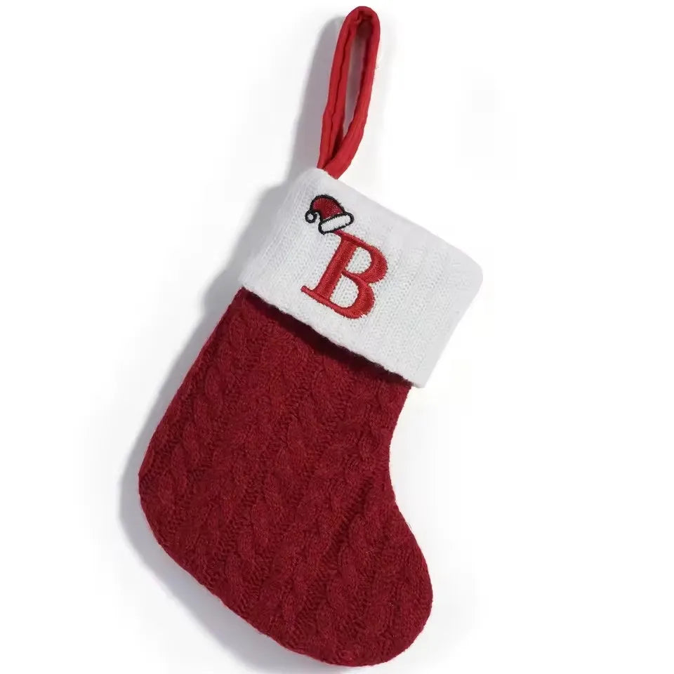 Knitted Alphabet Christmas Stockings – Letter Hanging Socks