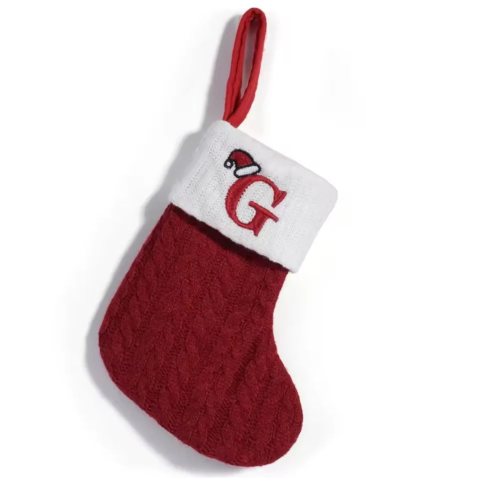 Knitted Alphabet Christmas Stockings – Letter Hanging Socks