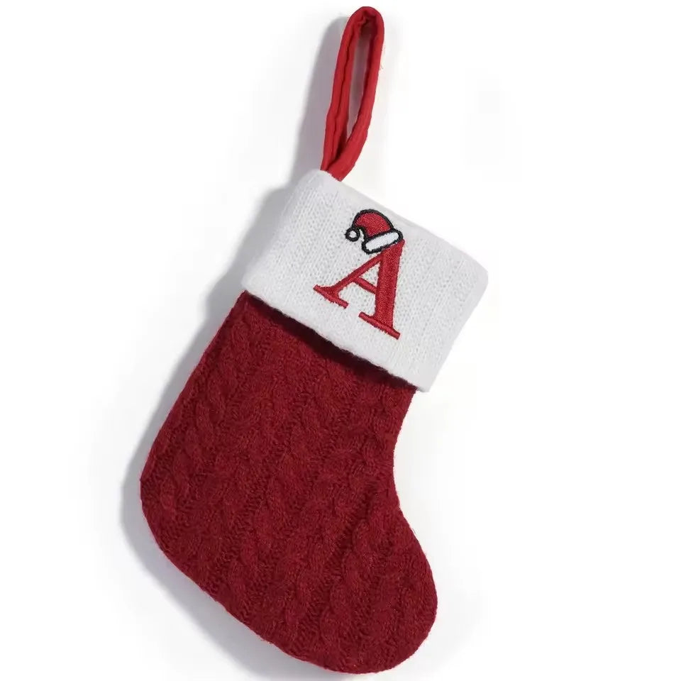 Knitted Alphabet Christmas Stockings – Letter Hanging Socks