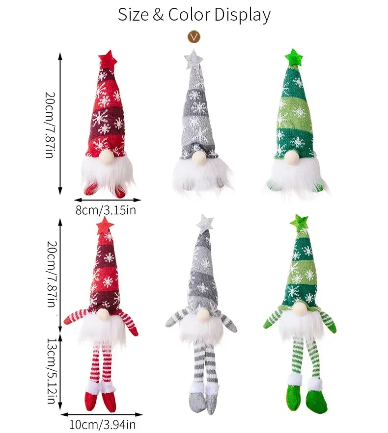 LED Christmas Gnome Plush – Light-Up Faceless Doll Ornament for Home Decoration