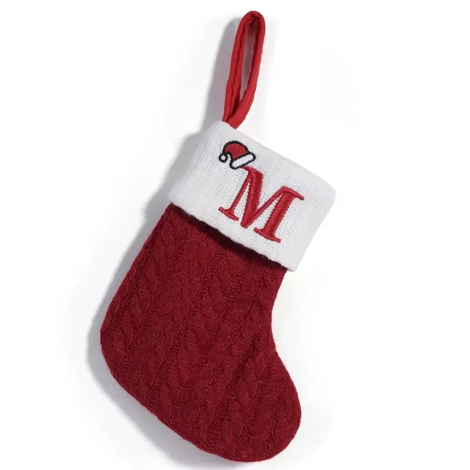 Knitted Alphabet Christmas Stockings – Letter Hanging Socks