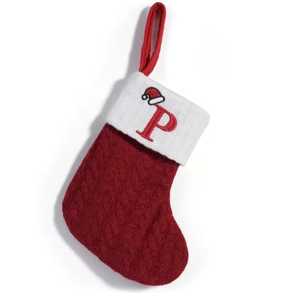 Knitted Alphabet Christmas Stockings – Letter Hanging Socks