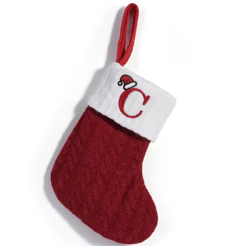 Knitted Alphabet Christmas Stockings – Letter Hanging Socks