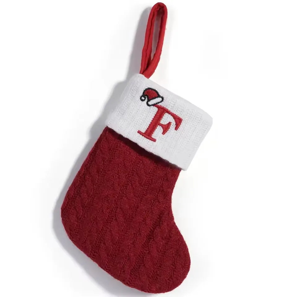 Knitted Alphabet Christmas Stockings – Letter Hanging Socks