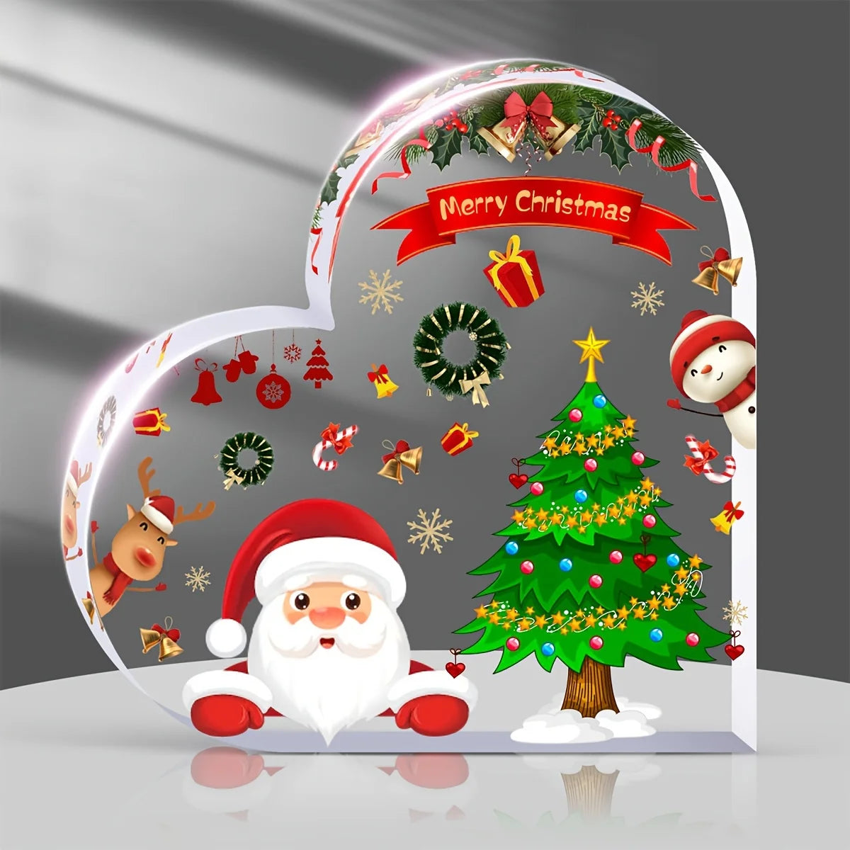 Decorative Christmas Heart – Cute Table Ornament for Home and Office