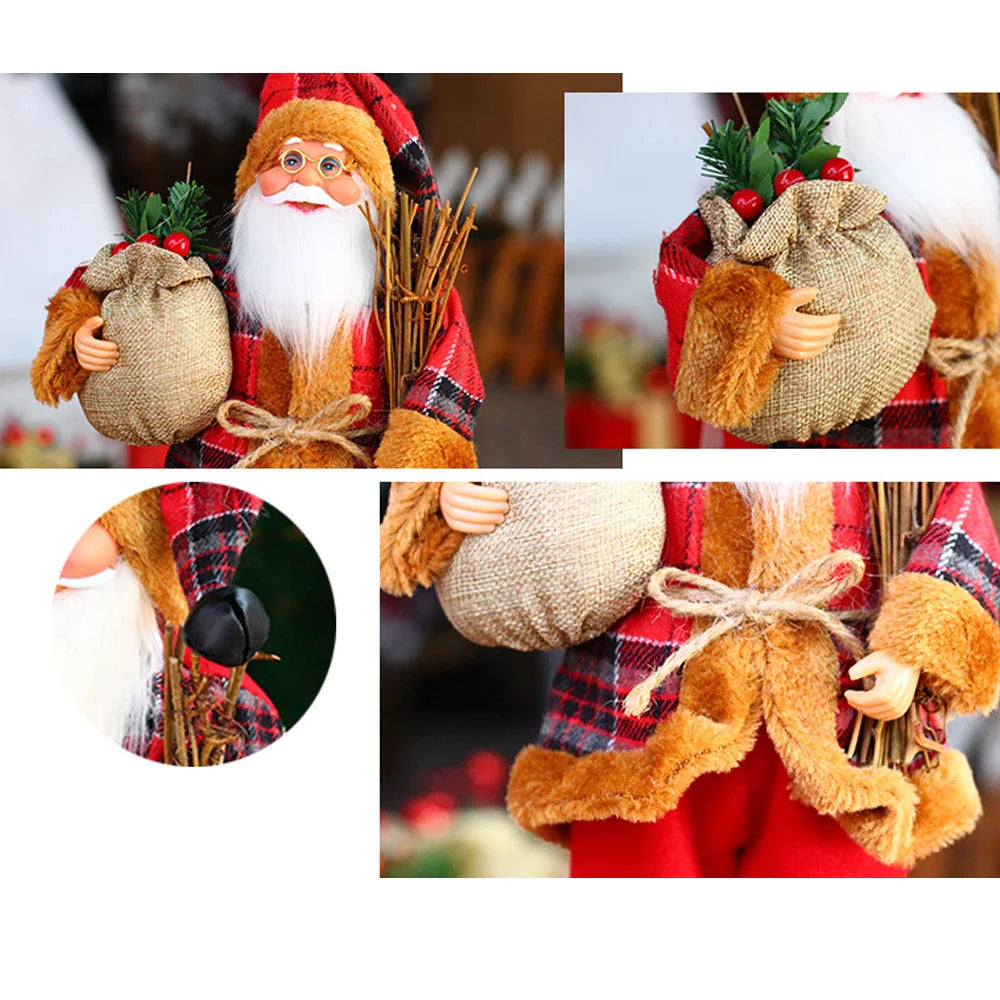 Santa Claus Plush Doll – Christmas Home Decoration