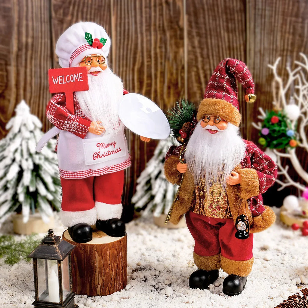 Santa Claus Plush Doll – Christmas Home Decoration