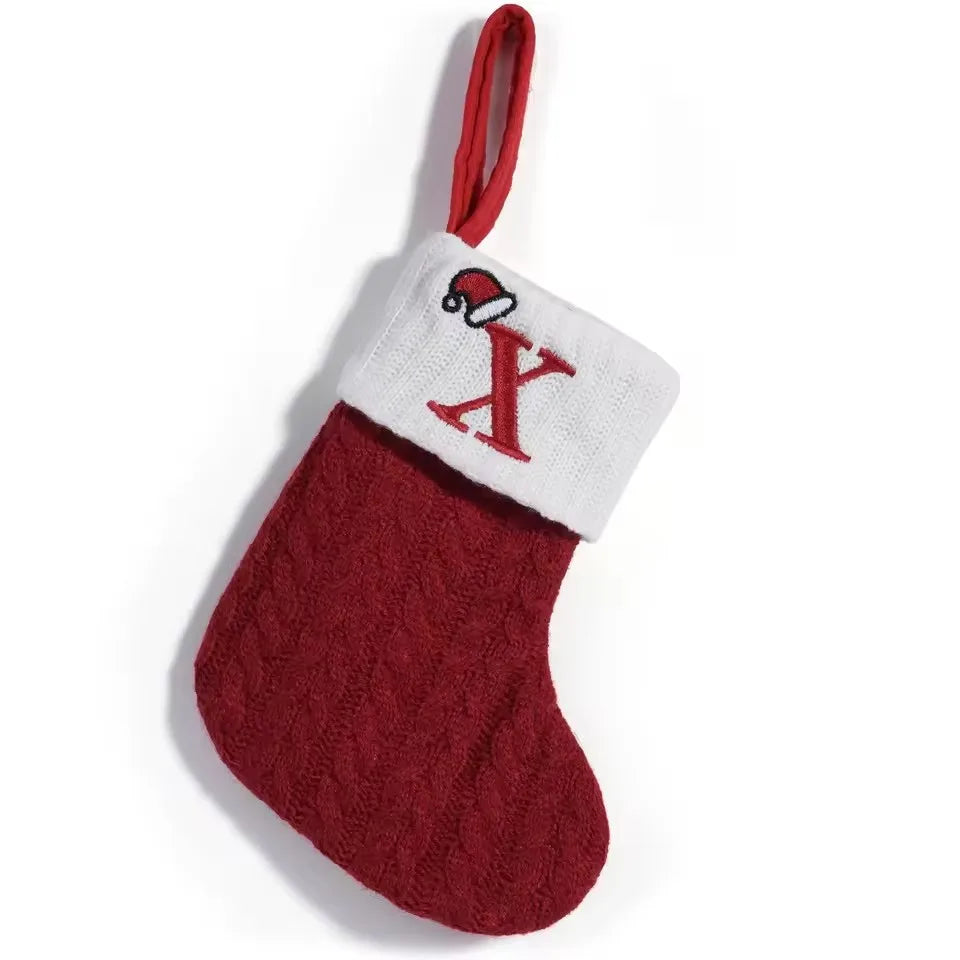 Knitted Alphabet Christmas Stockings – Letter Hanging Socks