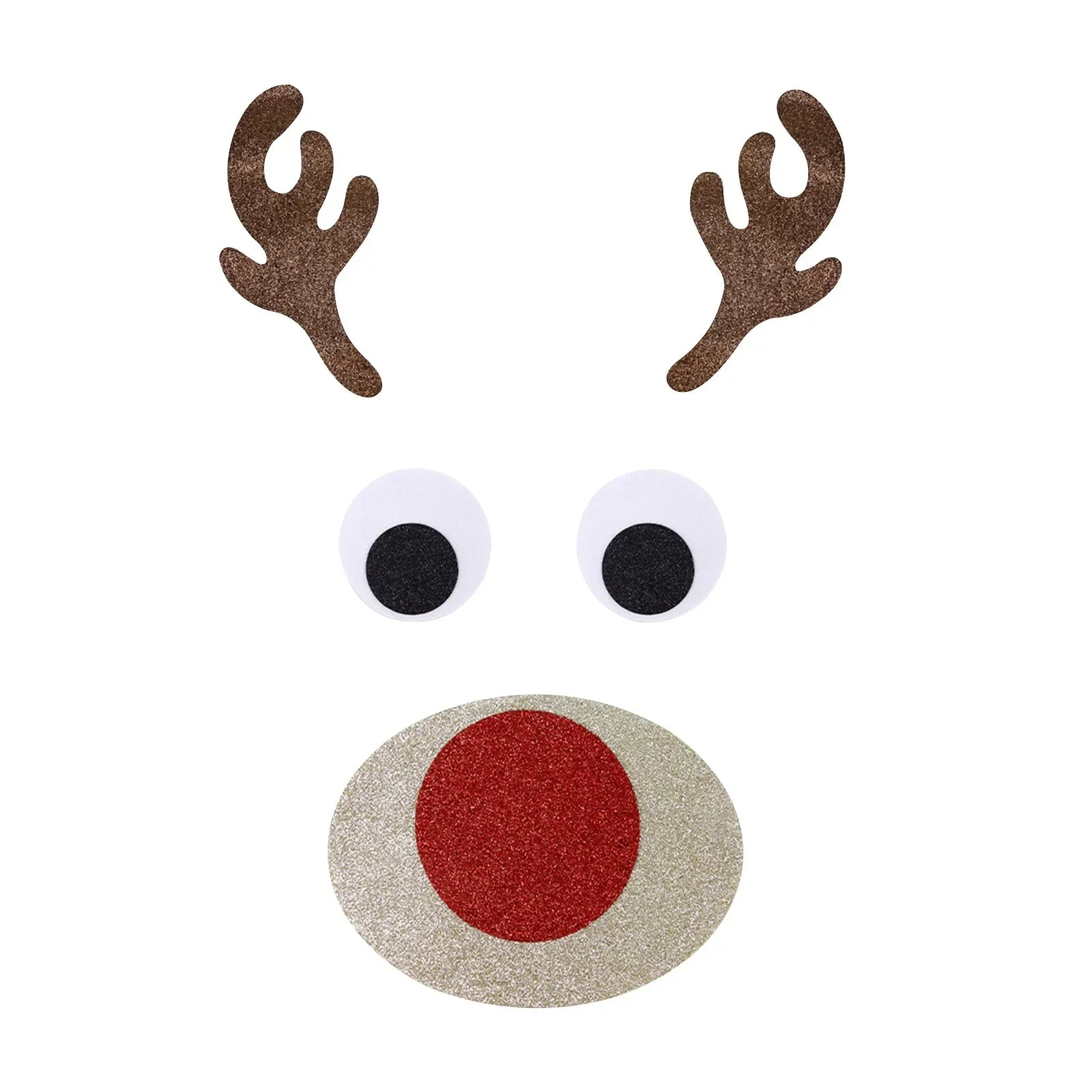 Christmas Door Decoration Sticker Kit – Felt Snowman, Reindeer & Santa Face Set