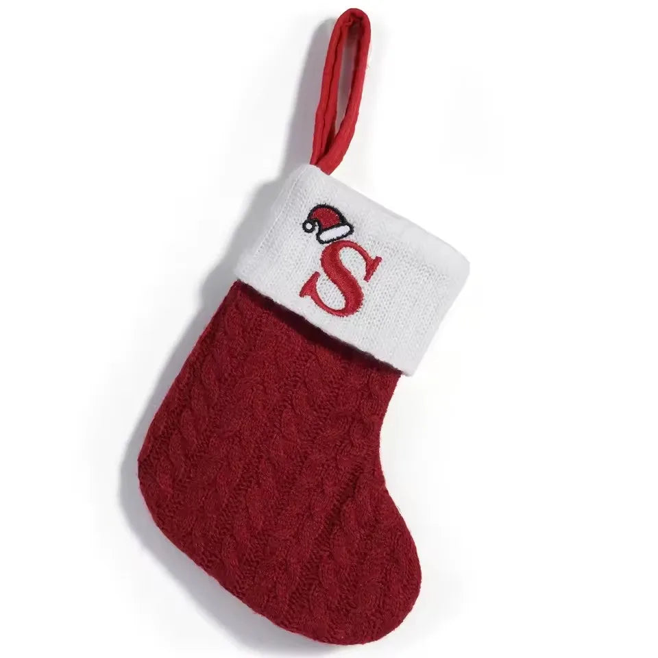 Knitted Alphabet Christmas Stockings – Letter Hanging Socks