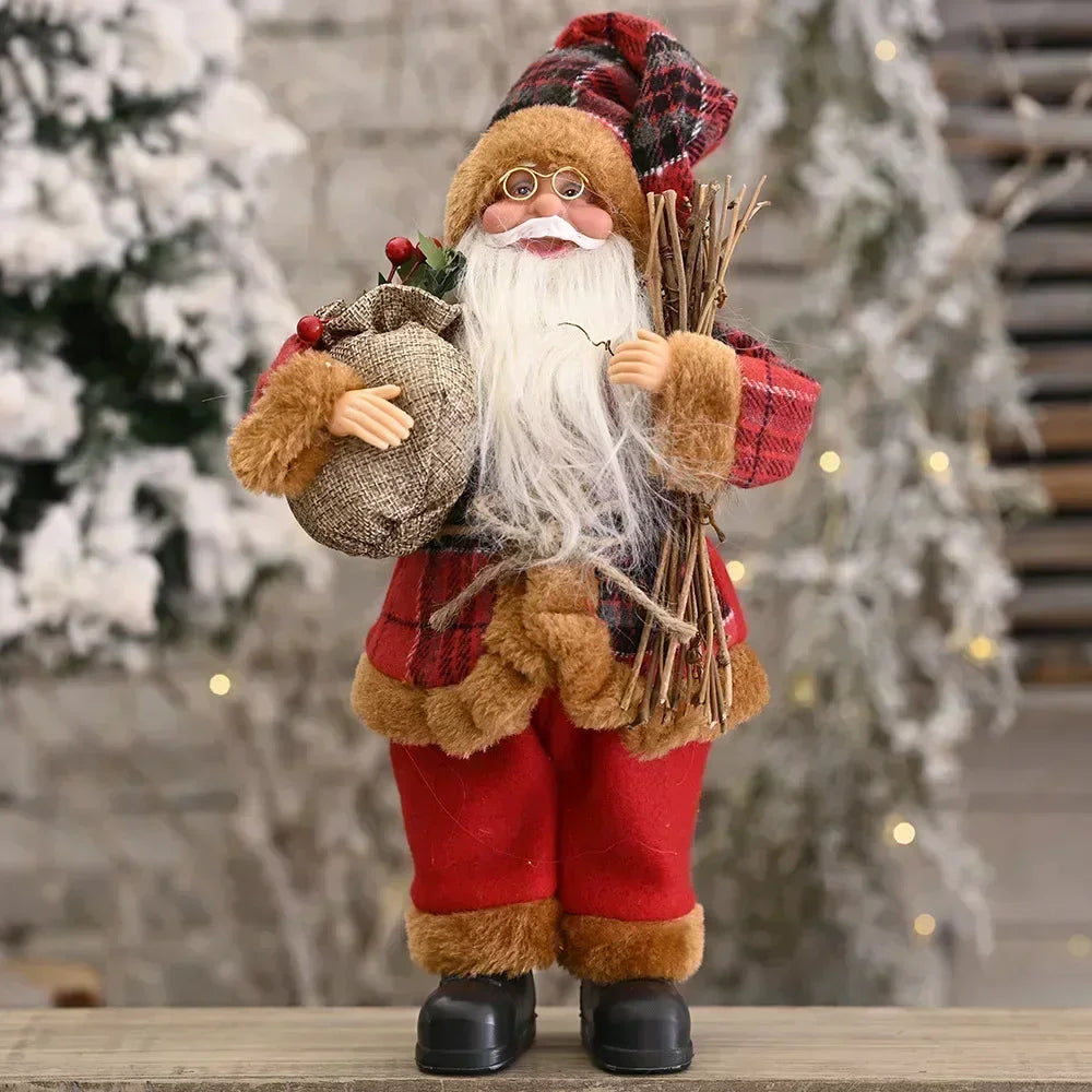 Santa Claus Plush Doll – Christmas Home Decoration