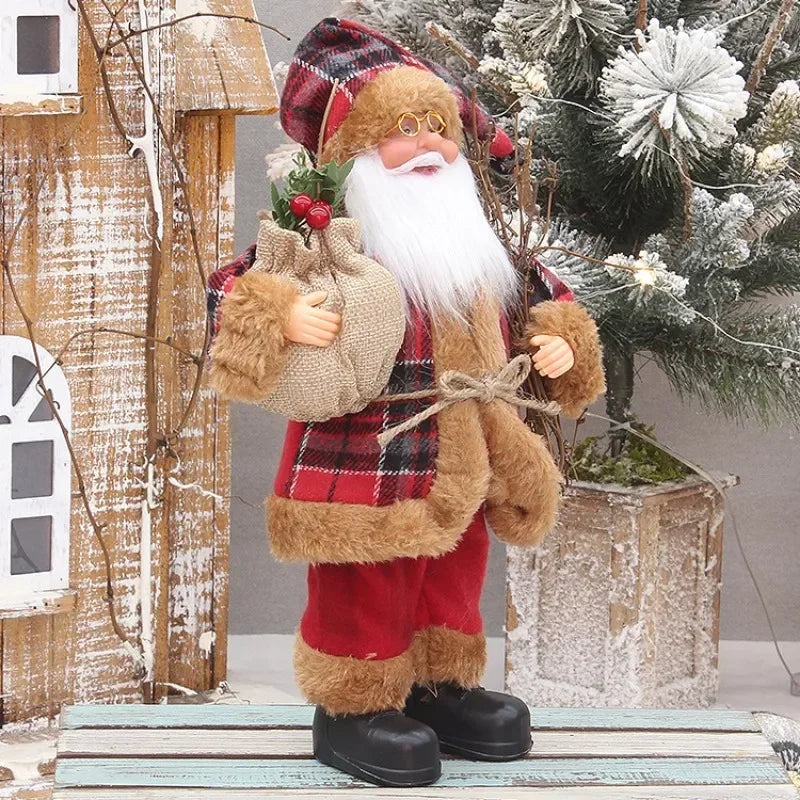 Santa Claus Plush Doll – Christmas Home Decoration